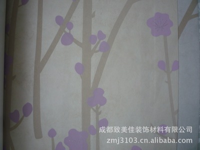 【墙纸供应 环保无纺布花卉墙纸卧室客厅满铺4-14-p1110102】价格,厂家,图片,壁纸/墙布/墙贴,成都致美佳装饰材料-